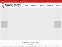 Tablet Screenshot of koreatextil.com.br
